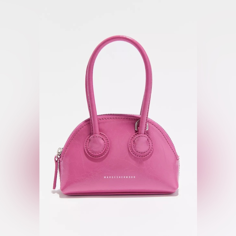 Marge Sherwood Pink Mini Bessette Top Handle Crossbody Purse